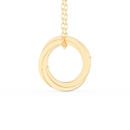 Stunning 1.288 CT Round Moissanite Diamond Spiral Necklace in Solid Gold