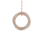 Stunning 1.288 CT Round Moissanite Diamond Spiral Necklace in Solid Gold