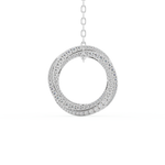 Stunning 1.288 CT Round Moissanite Diamond Spiral Necklace in Solid Gold