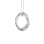 Stunning 1.288 CT Round Moissanite Diamond Spiral Necklace in Solid Gold