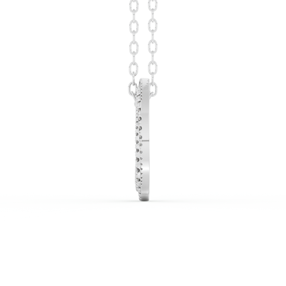 Stunning 1.288 CT Round Moissanite Diamond Spiral Necklace in Solid Gold