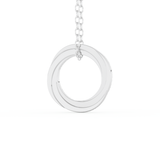 Stunning 1.288 CT Round Moissanite Diamond Spiral Necklace in Solid Gold