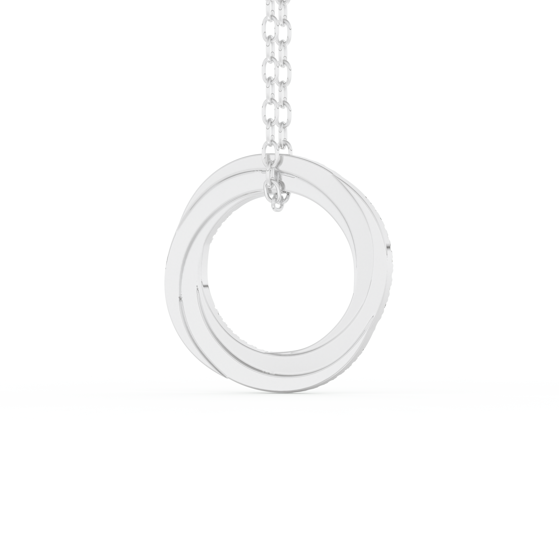 Stunning 1.288 CT Round Moissanite Diamond Spiral Necklace in Solid Gold