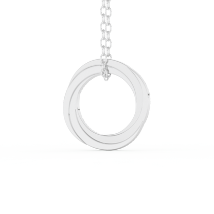 Stunning 1.288 CT Round Moissanite Diamond Spiral Necklace in Solid Gold
