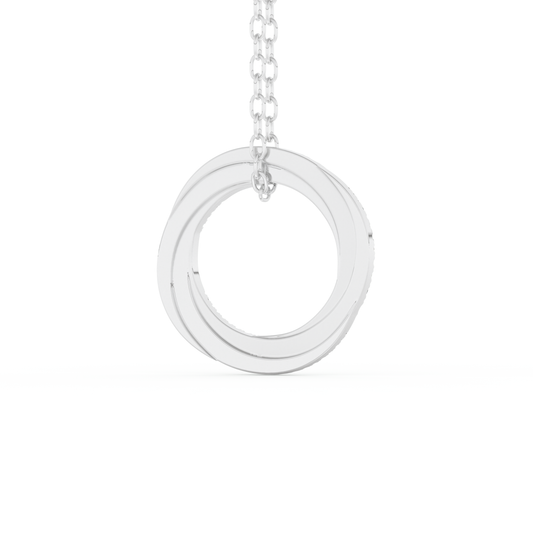 Stunning 1.288 CT Round Moissanite Diamond Spiral Necklace in Solid Gold