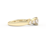 Round Cut 1.03 Carat Moissanite Ring – Cluster Setting in Gold