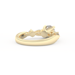 Round Cut 1.03 Carat Moissanite Ring – Cluster Setting in Gold