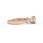 Round Cut 1.03 Carat Moissanite Ring – Cluster Setting in Gold