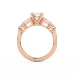 Round Cut 1.03 Carat Moissanite Ring – Cluster Setting in Gold