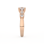 Round Cut 1.03 Carat Moissanite Ring – Cluster Setting in Gold
