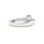 Round Cut 1.03 Carat Moissanite Ring – Cluster Setting in Gold