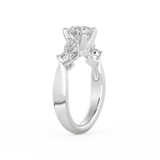 Round Cut 1.03 Carat Moissanite Ring – Cluster Setting in Gold