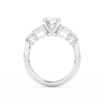 Round Cut 1.03 Carat Moissanite Ring – Cluster Setting in Gold