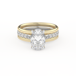 Oval Cut 2.07 Carat Moissanite Ring – Channel Pave Setting in Gold