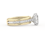 Oval Cut 2.07 Carat Moissanite Ring – Channel Pave Setting in Gold