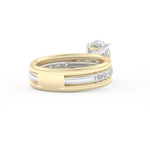 Oval Cut 2.07 Carat Moissanite Ring – Channel Pave Setting in Gold