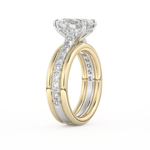 Oval Cut 2.07 Carat Moissanite Ring – Channel Pave Setting in Gold