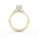 Oval Cut 2.07 Carat Moissanite Ring – Channel Pave Setting in Gold