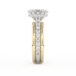 Oval Cut 2.07 Carat Moissanite Ring – Channel Pave Setting in Gold