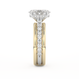Oval Cut 2.07 Carat Moissanite Ring – Channel Pave Setting in Gold