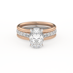 Oval Cut 2.07 Carat Moissanite Ring – Channel Pave Setting in Gold