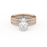 Oval Cut 2.07 Carat Moissanite Ring – Channel Pave Setting in Gold