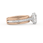 Oval Cut 2.07 Carat Moissanite Ring – Channel Pave Setting in Gold