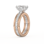 Oval Cut 2.07 Carat Moissanite Ring – Channel Pave Setting in Gold