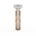 Oval Cut 2.07 Carat Moissanite Ring – Channel Pave Setting in Gold