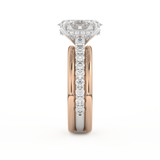 Oval Cut 2.07 Carat Moissanite Ring – Channel Pave Setting in Gold