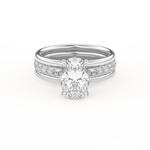 Oval Cut 2.07 Carat Moissanite Ring – Channel Pave Setting in Gold