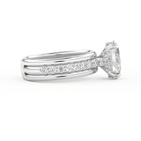 Oval Cut 2.07 Carat Moissanite Ring – Channel Pave Setting in Gold