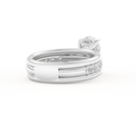 Oval Cut 2.07 Carat Moissanite Ring – Channel Pave Setting in Gold