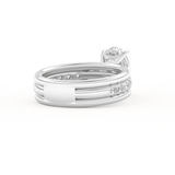 Oval Cut 2.07 Carat Moissanite Ring – Channel Pave Setting in Gold