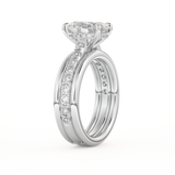 Oval Cut 2.07 Carat Moissanite Ring – Channel Pave Setting in Gold
