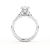 Oval Cut 2.07 Carat Moissanite Ring – Channel Pave Setting in Gold