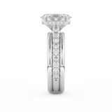 Oval Cut 2.07 Carat Moissanite Ring – Channel Pave Setting in Gold