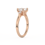 Emerald Cut 1.31 Carat Moissanite Ring – Three Stones Setting in Gold