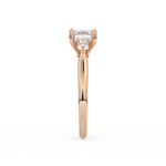 Emerald Cut 1.31 Carat Moissanite Ring – Three Stones Setting in Gold
