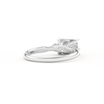 Emerald Cut 1.31 Carat Moissanite Ring – Three Stones Setting in Gold