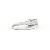 Emerald Cut 1.31 Carat Moissanite Ring – Three Stones Setting in Gold