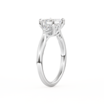 Emerald Cut 1.31 Carat Moissanite Ring – Three Stones Setting in Gold