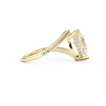 Pear Cut 1.55 Carat Moissanite Ring – Swirl & Pave Setting in Gold