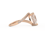 Pear Cut 1.55 Carat Moissanite Ring – Swirl & Pave Setting in Gold