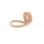 Pear Cut 1.55 Carat Moissanite Ring – Swirl & Pave Setting in Gold