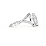 Pear Cut 1.55 Carat Moissanite Ring – Swirl & Pave Setting in Gold
