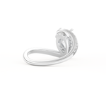 Pear Cut 1.55 Carat Moissanite Ring – Swirl & Pave Setting in Gold