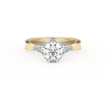 Round Cut 1.0 Carat Moissanite Ring – Pave Setting in Gold
