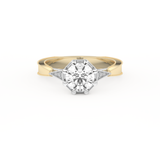 Round Cut 1.0 Carat Moissanite Ring – Pave Setting in Gold