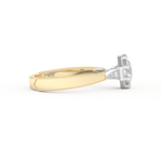 Round Cut 1.0 Carat Moissanite Ring – Pave Setting in Gold